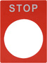 Табличка маркувальна STOP червона для кнопок XB2