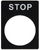 Табличка маркувальна STOP чорна для кнопок XB2