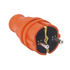 Вилка каучукова пряма KEF-O 2Р+РЕ 16А IP44 помаранчева