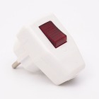 Вилка кутова з кнопкой з з/к 219 16A, білий TAKEL