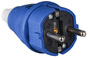 Вилка переносна ВП 16А/2 (220В) 2Р+РЕ (012)  Синя