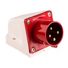 Вилка стаціонарна 524 32А 380В 3Р+Е IP44 TAKEL