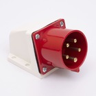 Вилка стаціонарна 525 32А 380В 3Р+N+Е IP44 TAKEL