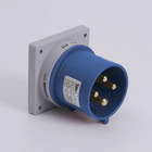 Вилка стаціонарна вбудована 614 16А 400В 3Р+Е IP44 TAKEL