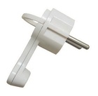 Вилка В 16 євро з/к біла кутова відкидна ручка TNSy