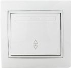 Вимикач 1-кл. прохідний ВВпсб10-1-0-Fl-W (білий)