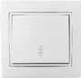 Вимикач 1-кл. прохідний ВВпсб10-1-0-Fl-W (білий)