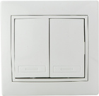 Вимикач 2-кл. BBсб10-2-0-Fl-W (білий)