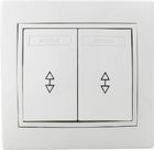 Вимикач 2-кл. прохідний ВВпсб10-2-0-Fl-W (білий)