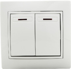 Вимикач 2-кл. з підсвічуванням BBсб10-2-1-Fl-W (білий)