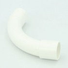 З'єднувач кутовий плавний SCС-PS для труби 25мм білий TAKEL